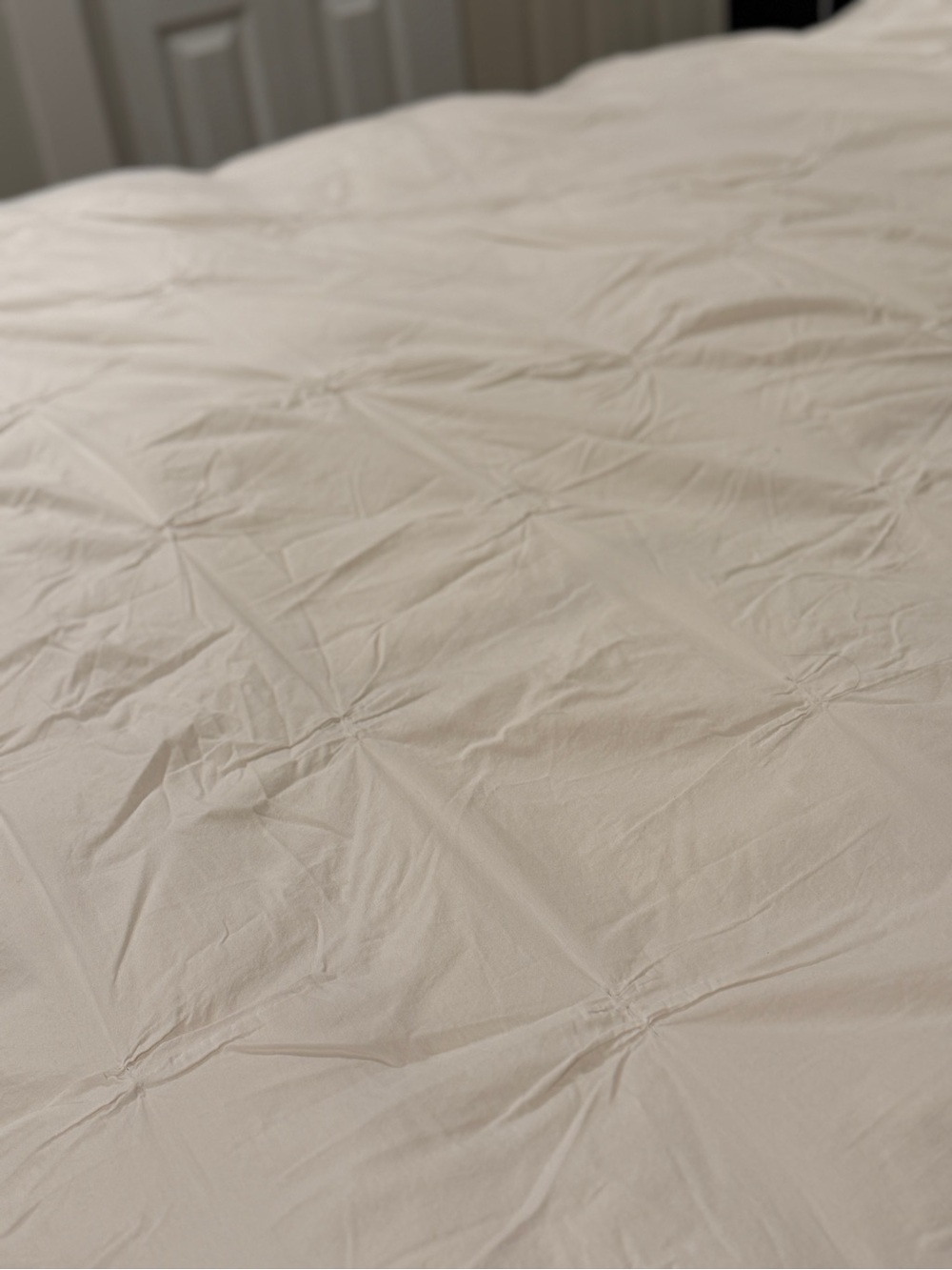 West Elm Cotton Pintuck Duvet Cover – Twin/Twin XL, White - Picture 3 of 7